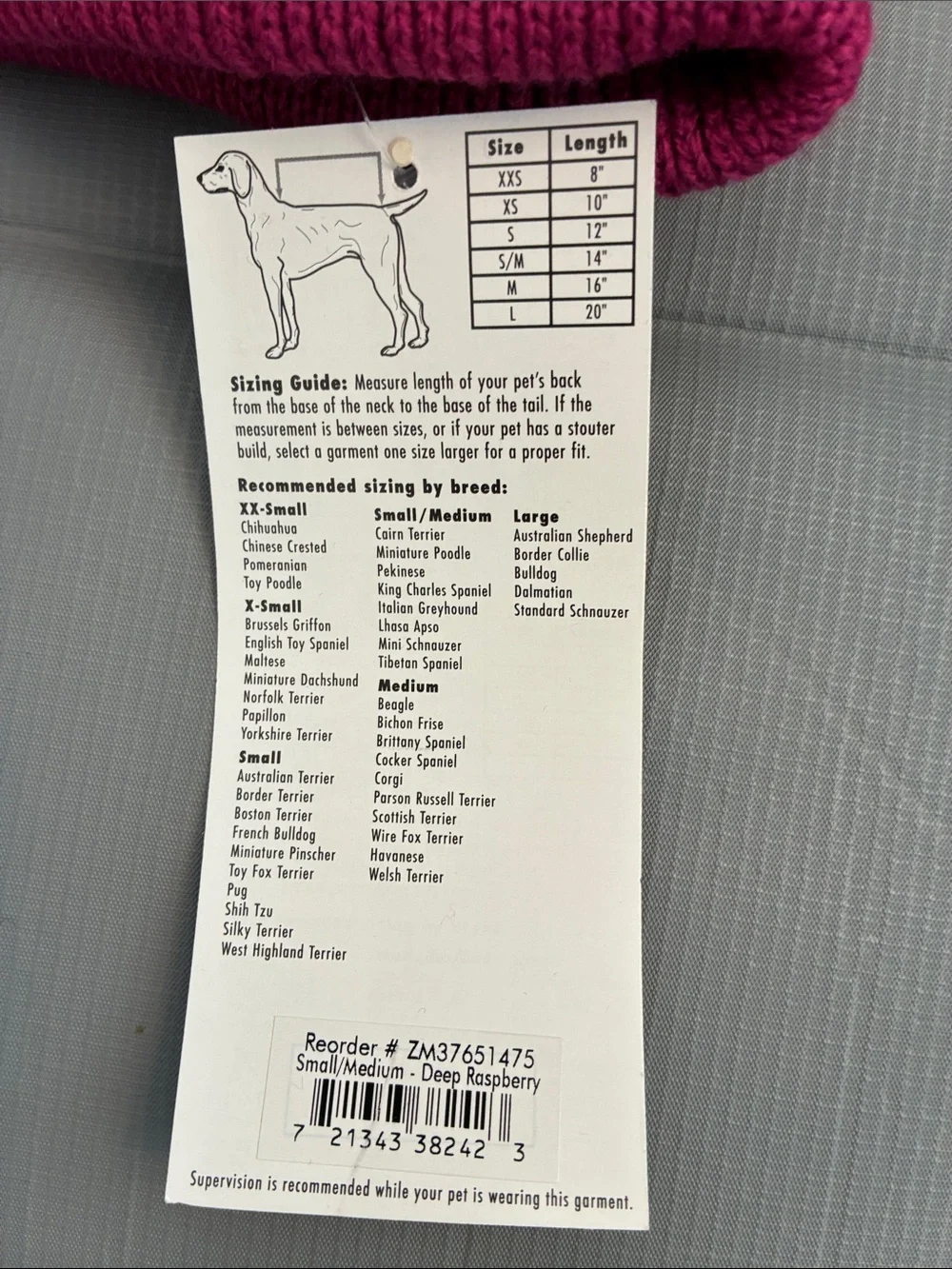 Magenta Snowflake Knit Dog Sweater